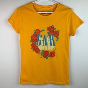 Guns N’ Roses bright orange short sleeve graphic tee t-shirt size small